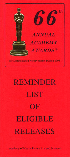 1993 (66th) Reminder List 1993 (66th) Reminder List