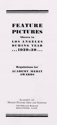 1929-30 (3rd) Voting Rules 1929-30 (3rd) Voting Rules